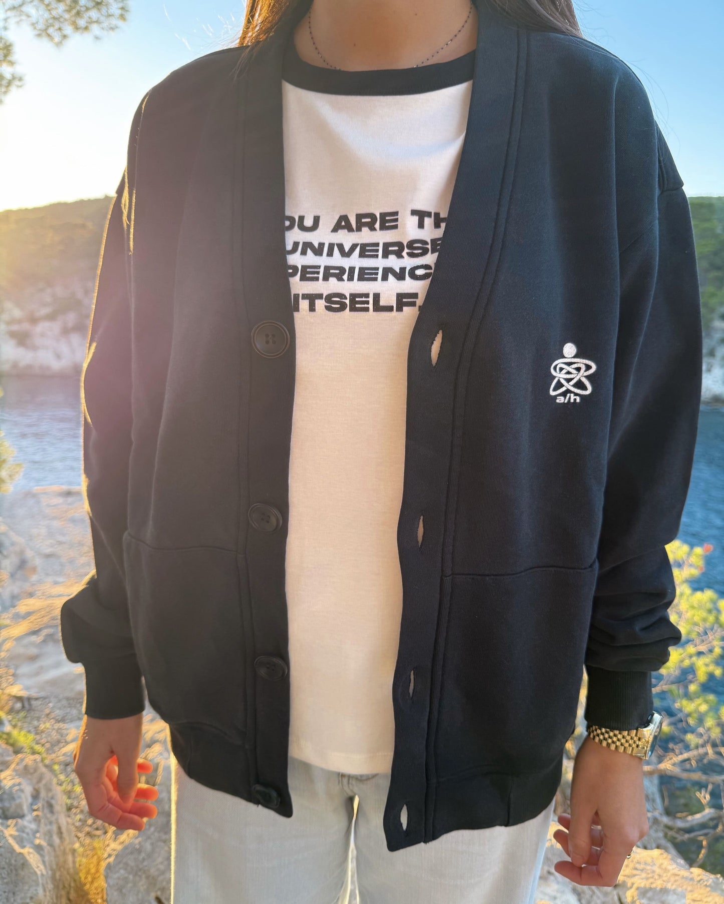 *SIGNATURE* SNOW WASHED CARDIGAN